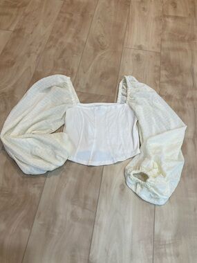 Urban outfitters corset puff sleeve top